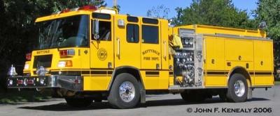 1996 Pierce Quantum

2000 GPM Pump / 750 Gallon Water Tank
Engine 1 - was our primary mutual aid engine and ran second out for structure type calls and MVC calls. Engine 1 was also our dedicated &quot;Engine 91&quot; apparatus. Engine 91 is a program in Onondaga County that puts manned engine companies in service and respond town-wide to emergencies.